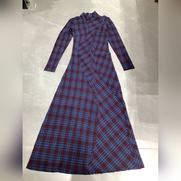 Adolfo Dominguez Checkered Midi Dress
